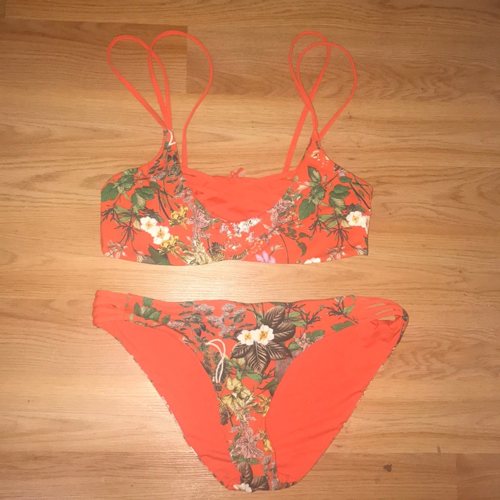 Floral Coral Bikini